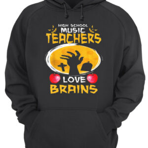 Top High School Music Teachers Love Brains Halloween Gift shirt 3