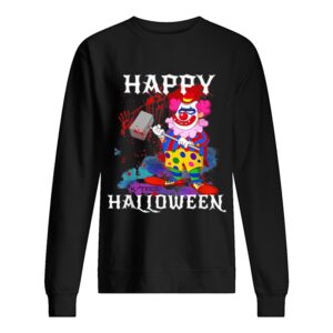 Top Psycho Killer Clown Happy Halloween Party Tee shirt