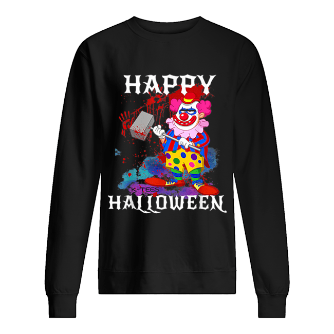 Top Psycho Killer Clown Happy Halloween Party Tee shirt Top Psycho Killer Clown Happy Halloween Party Tee shirt