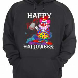 Top Psycho Killer Clown Happy Halloween Party Tee shirt 3