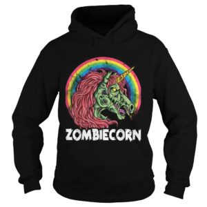 Top Zombiecorn Zombie Unicorn Halloween Women Rainbow shirt