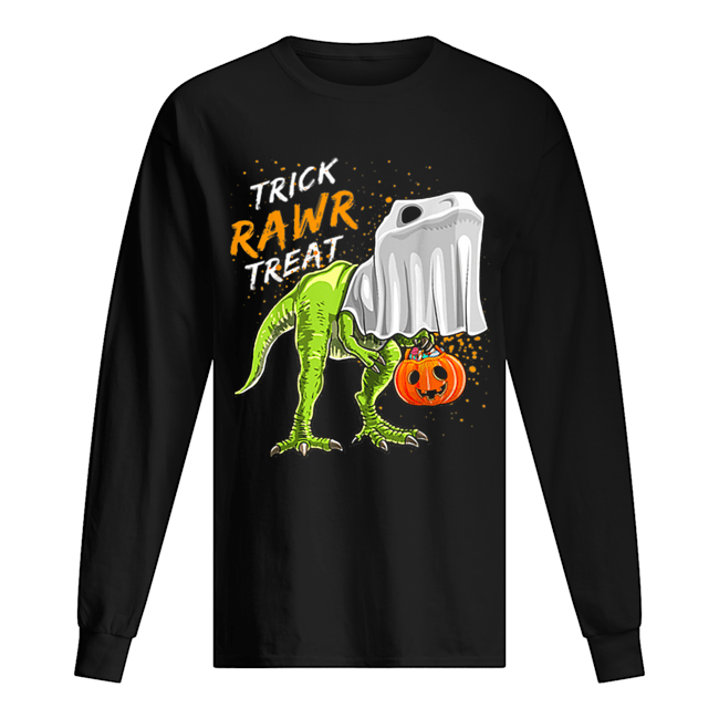 Trick Rawr Treat Halloween T Rex Dinosaur Ghost Boys shirt Trick Rawr Treat Halloween T Rex Dinosaur Ghost Boys shirt