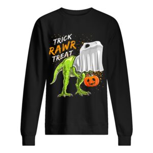 Trick Rawr Treat Halloween T Rex Dinosaur Ghost Boys shirt