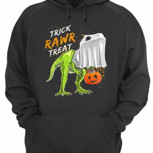 Trick Rawr Treat Halloween T Rex Dinosaur Ghost Boys shirt 3