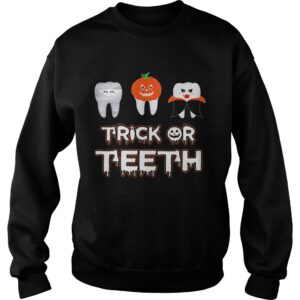 Trick or teeth pumpkin witch halloween shirt 3