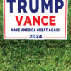 Trump Vance White Yard Sign
