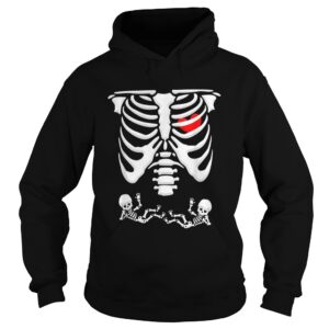 Twins Pregnancy Announcement Skeleton Xray Funny Halloween shirt