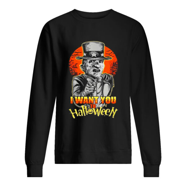 Uncle Sam Freddy Krueger I want you to Halloween shirt