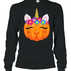 Unicorn Girls Halloween Pumpkin Patch Costume Women shirt