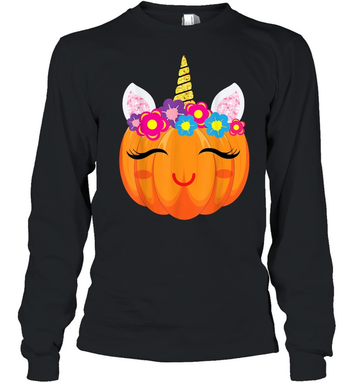 Unicorn Girls Halloween Pumpkin Patch Costume Women shirt Unicorn Girls Halloween Pumpkin Patch Costume Women shirt