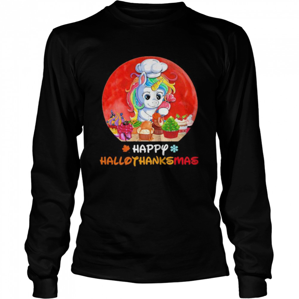 Unicorn happy hallothanksmas halloween thanksgiving christmas sunset shirt Unicorn happy hallothanksmas halloween thanksgiving christmas sunset shirt