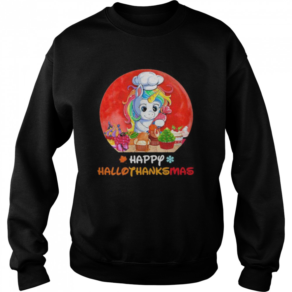 Unicorn happy hallothanksmas halloween thanksgiving christmas sunset shirt Unicorn happy hallothanksmas halloween thanksgiving christmas sunset shirt