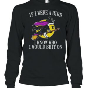 Unicorn if I were a bird I know who I would shit on halloween shirt