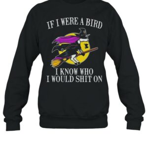 Unicorn if I were a bird I know who I would shit on halloween shirt