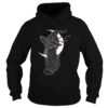 Vintage Scary Halloween Black Cat Costume Witch Hat amp Moon TShirt