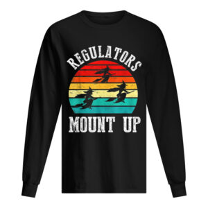 Vintage Sunset Regulators Mount Up Halloween Witch shirt