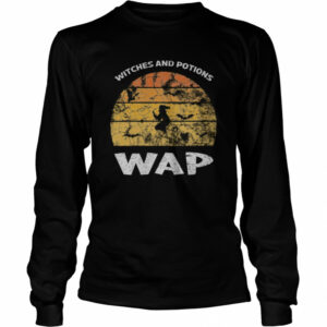 WAP Witches And Potions Retro Sunset Funny WAP wordplay shirt