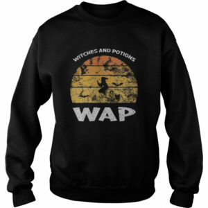 WAP Witches And Potions Retro Sunset Funny WAP wordplay shirt
