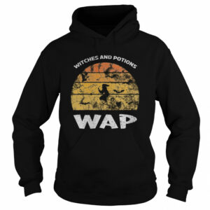 WAP Witches And Potions Retro Sunset Funny WAP wordplay shirt 3