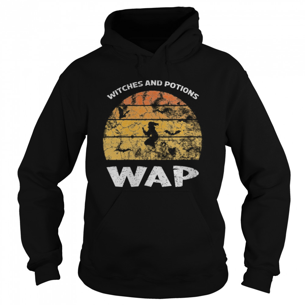 WAP Witches And Potions Retro Sunset Funny WAP wordplay shirt WAP Witches And Potions Retro Sunset Funny WAP wordplay shirt