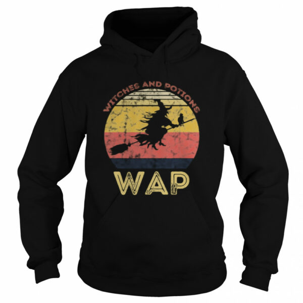 WAP Witches And Potions Retro Sunset Vintage Witch shirt