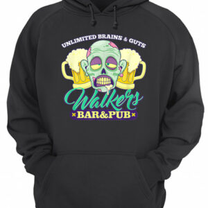 Walkers Bar And Pub Funny Zombie Halloween shirt 3