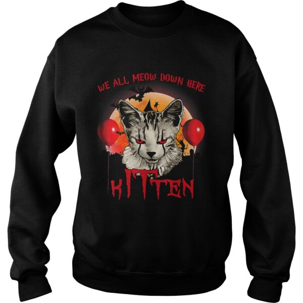 We All Meow Down Here Clown Cat Kitten Halloween TShirt