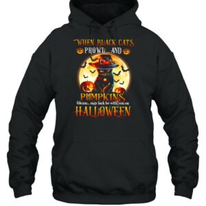 When black cats prowl and pumpkins gleam may luck be with you on halloween shirt 3