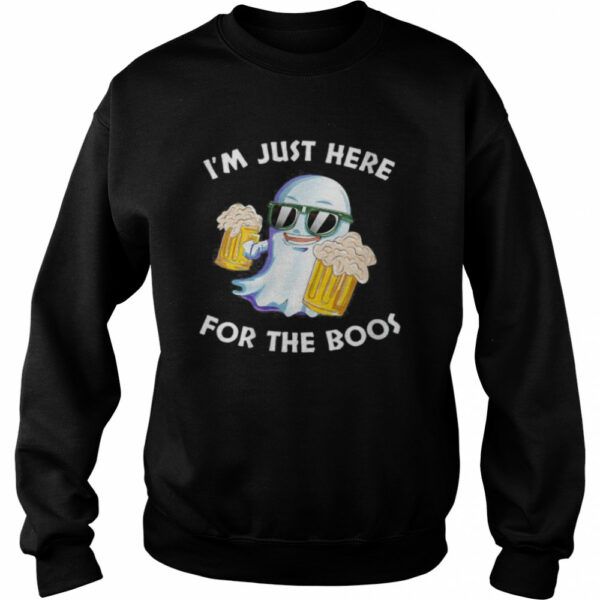 Wine Beer Ghost Halloween I’m Just Here For The Boos shirt