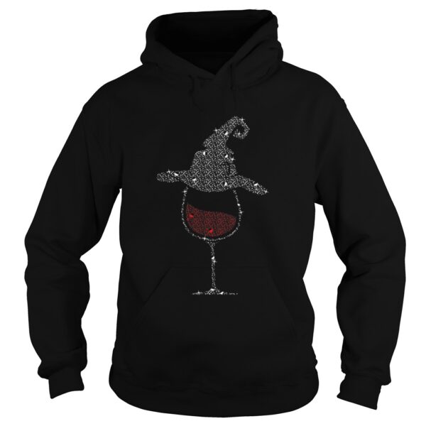 Wine Glass With Witch Hat Halloween Tshirt