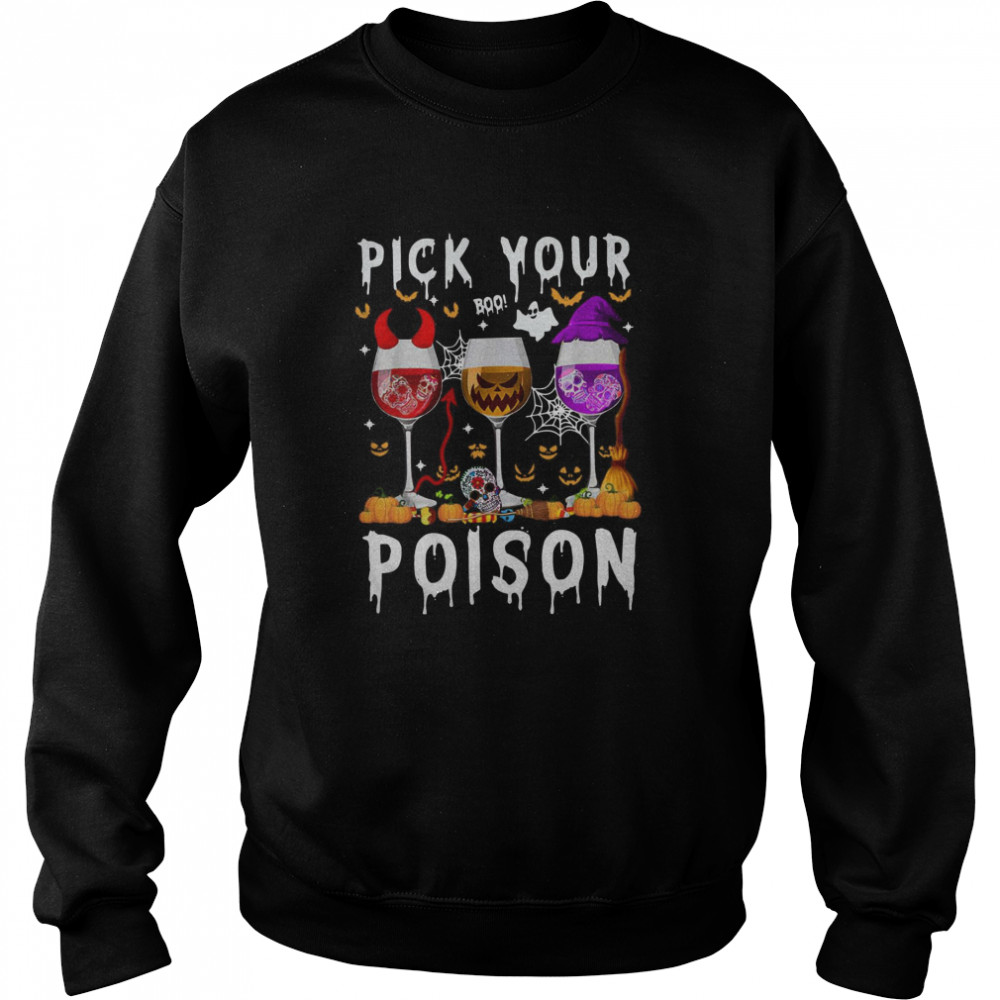 Wine Pick Your Boo Poison Halloween shirt Wine Pick Your Boo Poison Halloween shirt