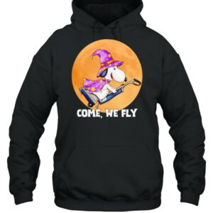 Witch Snoopy come we fly shirt 3