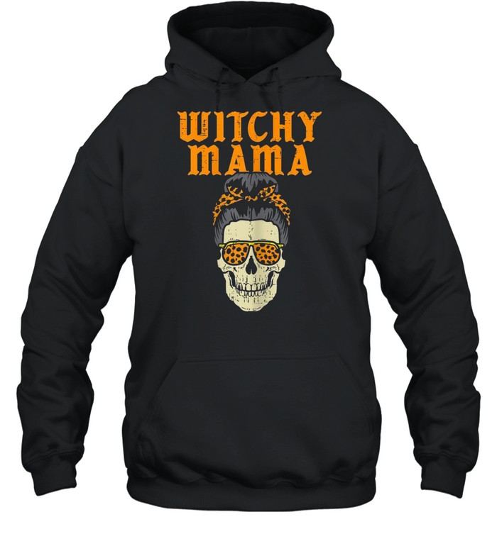 Witchy Mama Hair Bun Skeleton Mom Halloween shirt Witchy Mama Hair Bun Skeleton Mom Halloween shirt