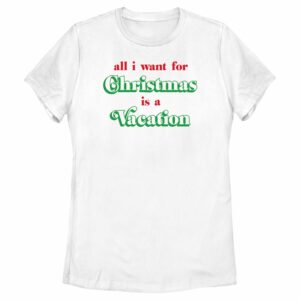 Women’s Lost Gods All I Want for Christmas Is a Vacation T-Shirt