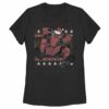 Women’s Marvel Deadpool Santa Hat Ugly Sweater Holiday T-Shirt