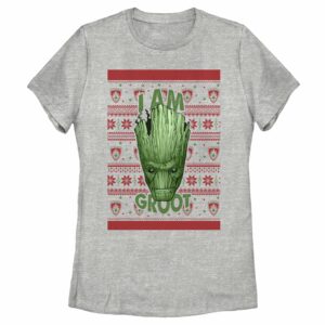 Women’s Marvel Ugly Christmas Guardians of the Galaxy Groot Portrait T-Shirt