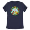 Women’s Pokemon Pikachu and Eevee Happy Holidays T-Shirt