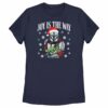 Women’s Star Wars The Mandalorian Christmas Grogu and Din Djarin Joy is the Way T-Shirt