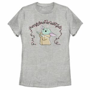 Women’s Star Wars The Mandalorian Christmas The Child Light Up Letters T-Shirt
