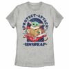 Women’s Star Wars The Mandalorian Christmas The Child Protect Attack Unwrap T-Shirt