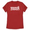 Women’s Stranger Things Christmas Snowflakes Logo T-Shirt