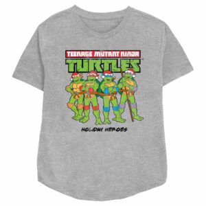 Women’s Teenage Mutant Ninja Turtles Distressed Holiday Heroes T-Shirt