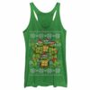 Women’s Teenage Mutant Ninja Turtles Ugly Christmas Sweater Racerback Tank Top