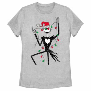 Women’s The Nightmare Before Christmas Jack Christmas Lights T-Shirt