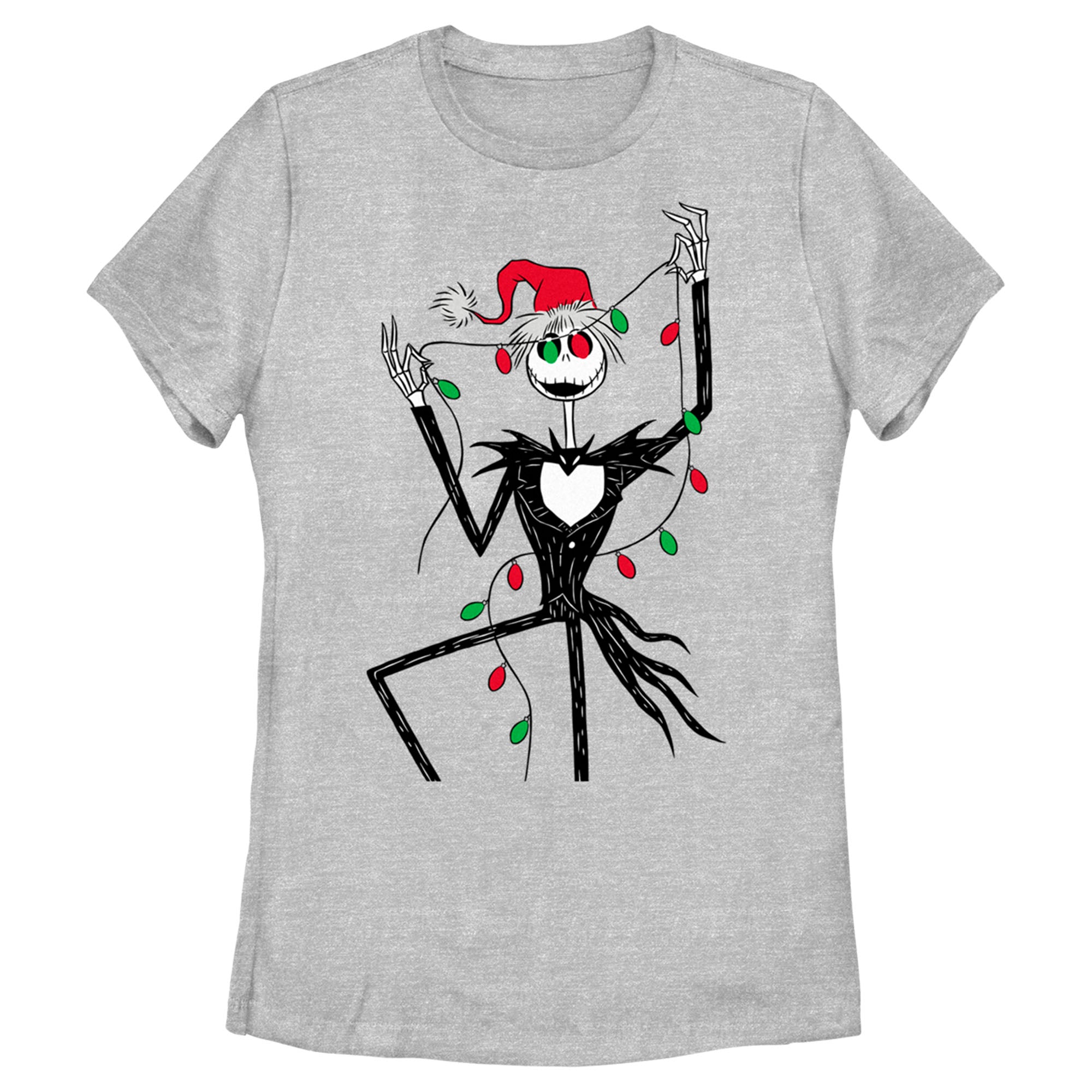 Women's The Nightmare Before Christmas Jack Christmas Lights T-Shirt Women's The Nightmare Before Christmas Jack Christmas Lights T-Shirt