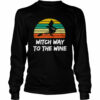 Womens Witch Way To The Wine Funny Witch Halloween Women shirt