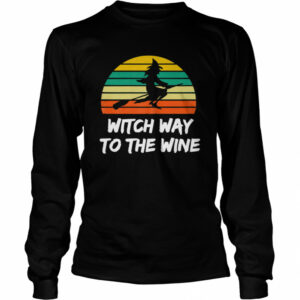 Womens Witch Way To The Wine Funny Witch Halloween Women shirt