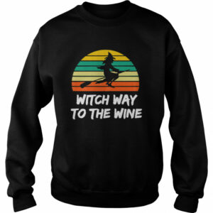 Womens Witch Way To The Wine Funny Witch Halloween Women shirt
