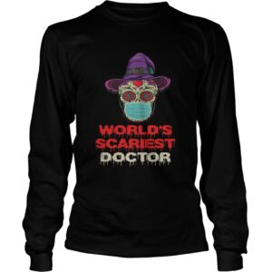 Worlds Scariest Doctor Skull Tattoos Witch Face Mask Halloween shirt