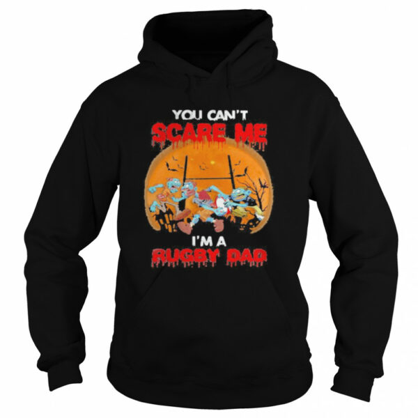 You Can’t Scare Me I’m A Rugby Dad Moon Halloween shirt